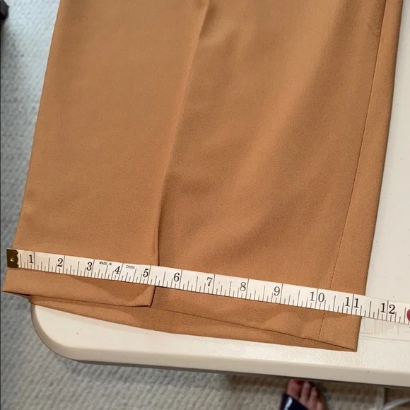 Calvin Klein Suit Luggage Brown Wide Leg High Rise Dress Pants - Picture 5 of 14